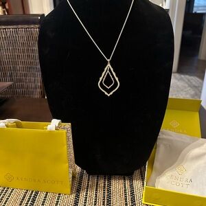 Kendra Scott Gold Double Teardrop Adjustable Necklace